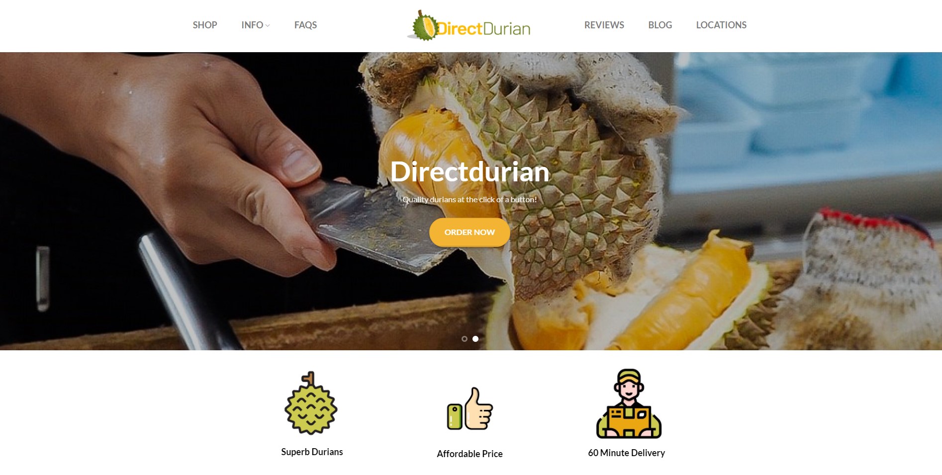 Direct Durian Homepage 1